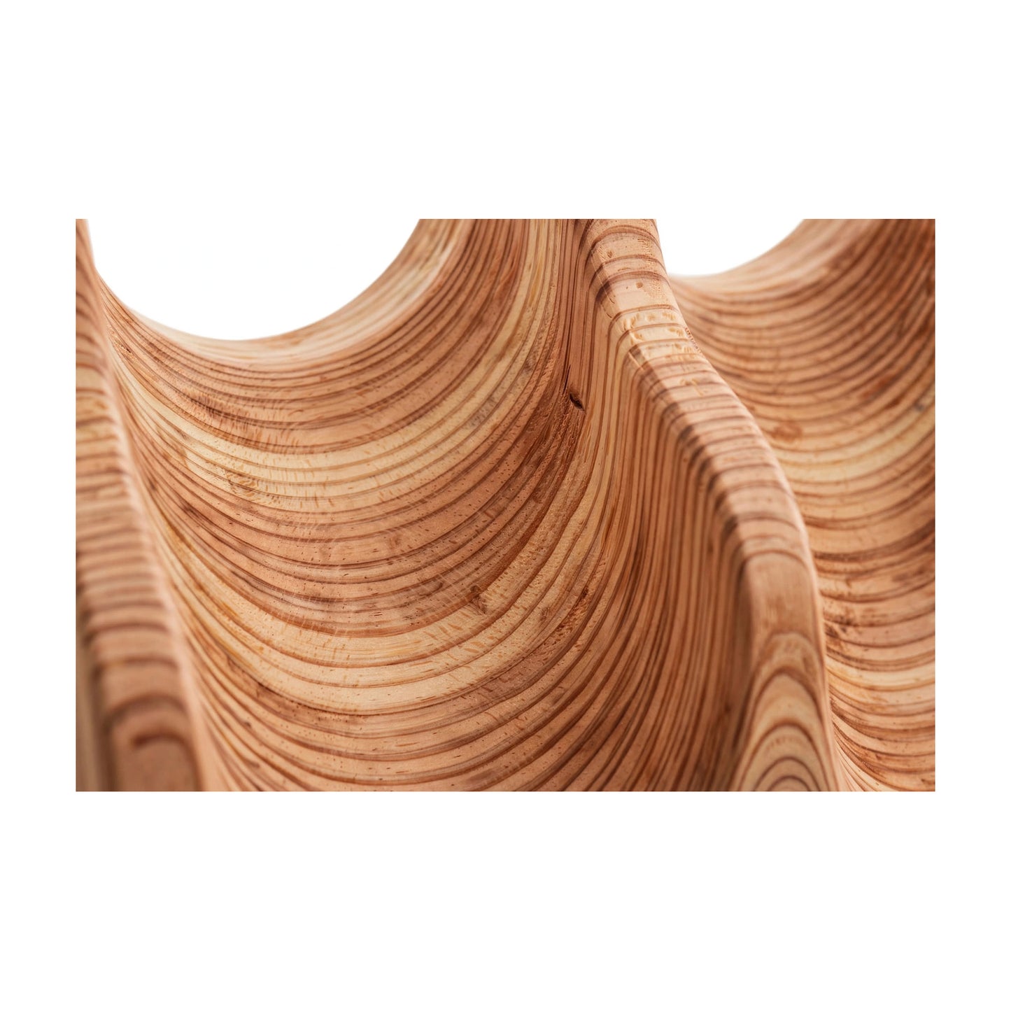 Handcrafted Solid Cedar Wave Wine Rack, 7 Bottle