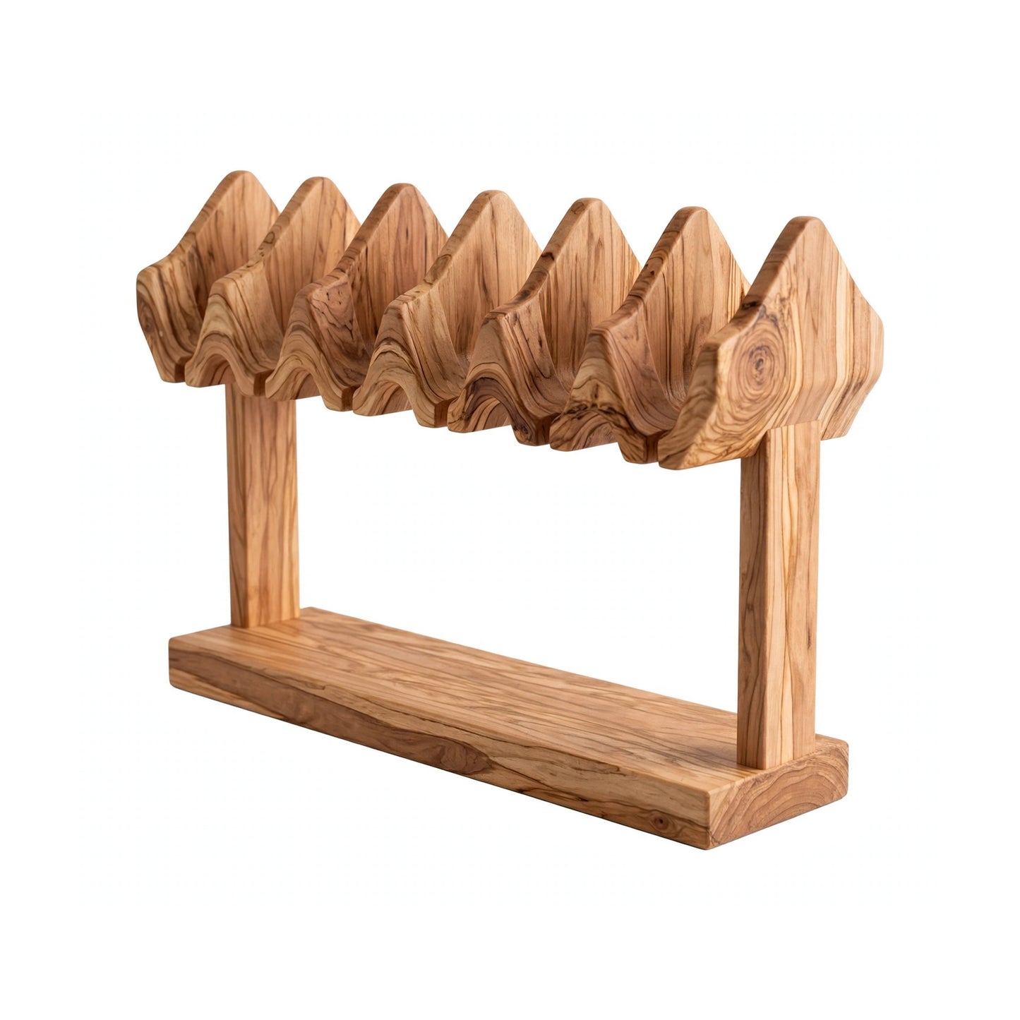 Handcrafted Wooden Wine Glass Holder, 6 Glass Stemware Rack