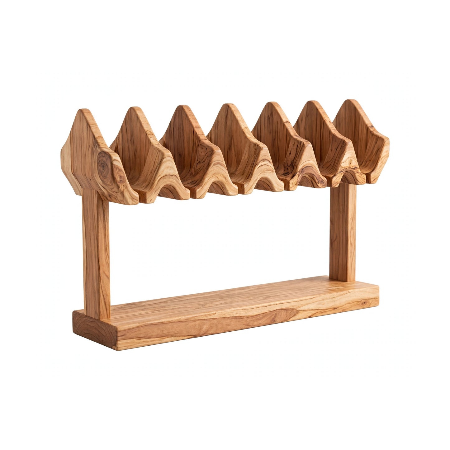 Handcrafted Wooden Wine Glass Holder, 6 Glass Stemware Rack