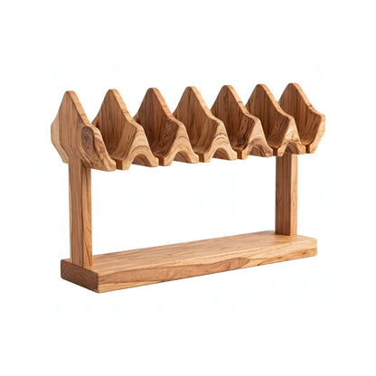 Handcrafted Wooden Wine Glass Holder, 6 Glass Stemware Rack